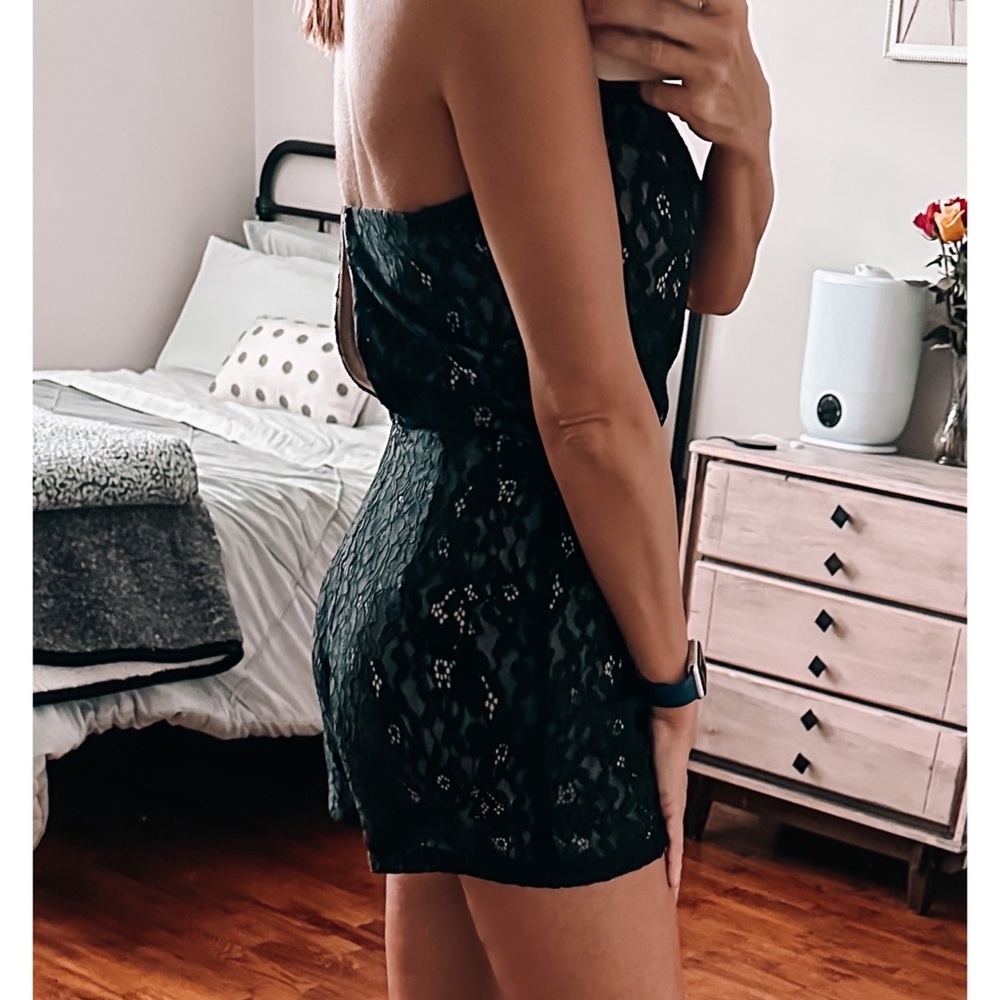 new✨ j.o.a anthro black lace and nude strapless romper - Picture 5 of 14